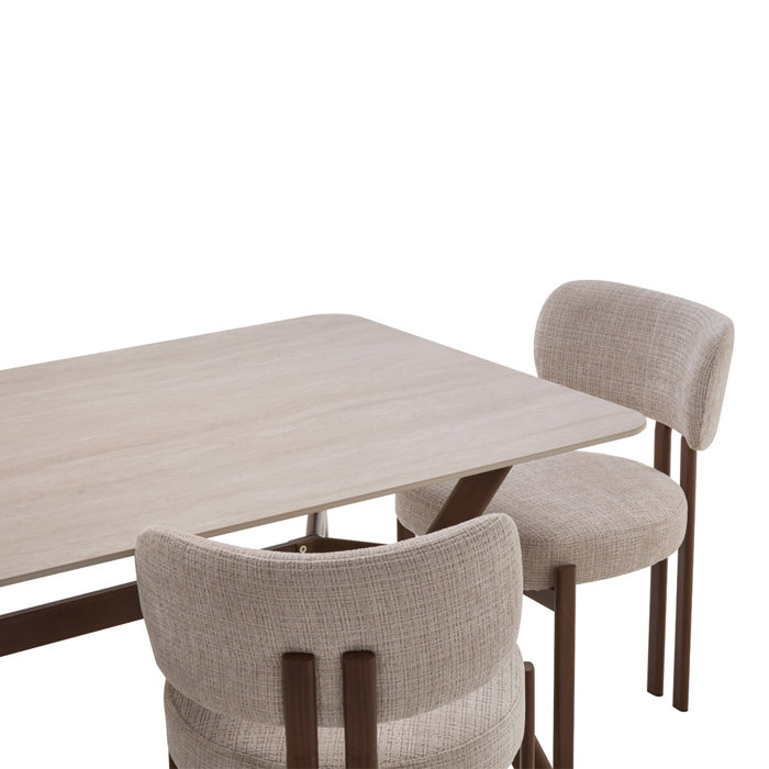 Liberta-Maison Roots Trapezi Beige Me Opsi Marmarou 160x90x75cm 02-0737