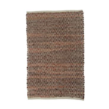 Liberta - Maison ROMBO Χαλί Δερμάτινο Καφέ/Μπεζ 60x90cm 020513