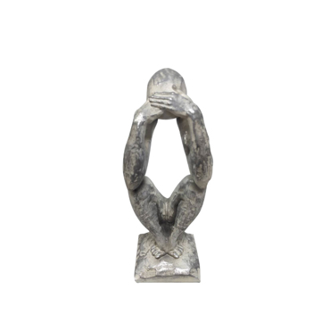 Liberta - Maison PENSEI 1 DECO Αγαλματίδιο Resin Ασημί 8x7x21cm 020704