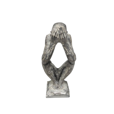 Liberta - Maison PENSEI 3 DECO Αγαλματίδιο Resin Ασημί 9x8x21cm 020706