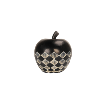 Liberta - Maison FRUIT BLACK 2 DECO Μήλο Resin Μαύρο/Λευκό Φ12x13.2cm 020751