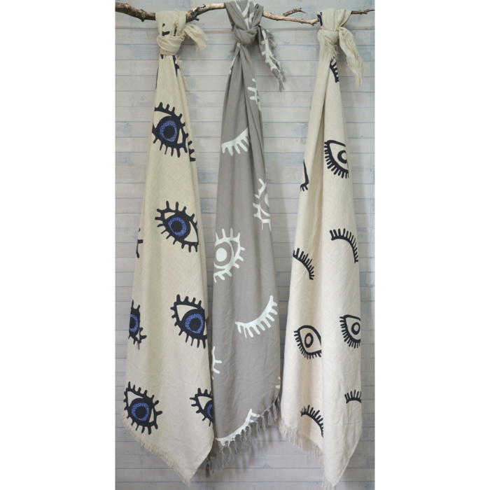 Liberta - Maison EYES WHITE Rixtari Bambakero Lefko/Mavro 130x170cm 021787