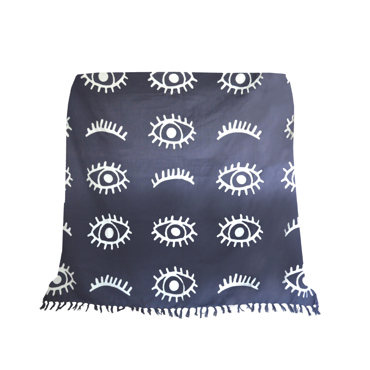 Liberta - Maison EYES GREY Ριχτάρι Βαμβακερό Μπλε/Λευκό 130x170cm 021788