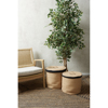 Liberta - Maison GOLU Set ton 2 Kalathi me Kapaki Seagrass Fusiko/Mavro F40x40cm 022008