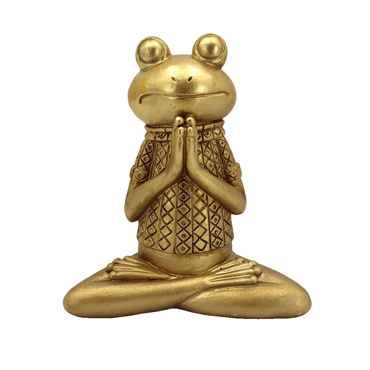 Liberta - Maison YOGA FROGIE Διακοσμητικός Βάτραχος Resin Χρυσός 12x6x13.5cm 022305
