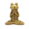 Liberta - Maison YOGA FROGIE Diakosmitikos Batraxos Resin Xrusos 12x6x13.5cm 022305