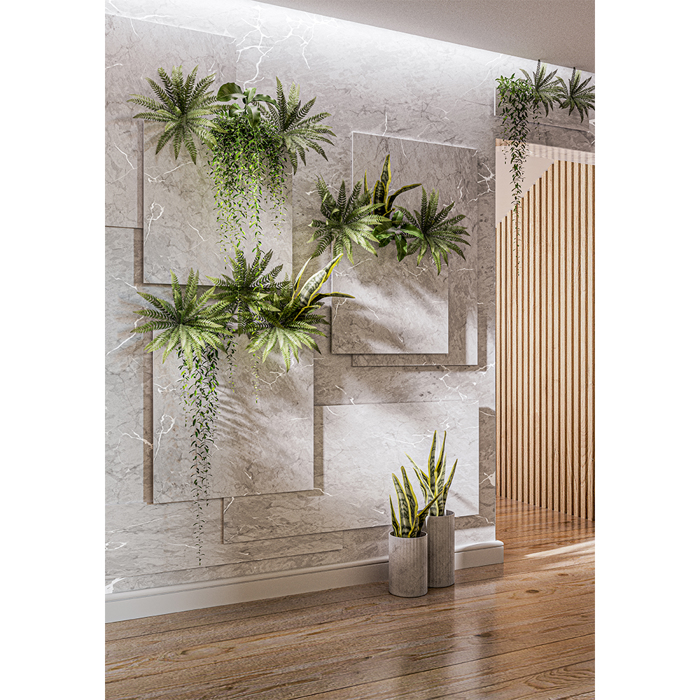Liberta-Maison Boston Fern Futo Texnito Se Gastra 36cm Polyester Prasino PE/PP 022411