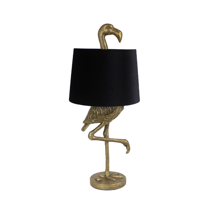 Liberta - Maison OENE Epitrapezio Fotistiko Resin Xruso me Mavro Kapelo 1xE27 F35.5x81cm 023101
