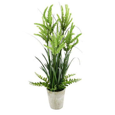 Liberta - Maison TARRIETA Τεχνητό Φυτό PVC Πράσινο σε Μπεζ Κασπώ PE 28x25x74cm 027236