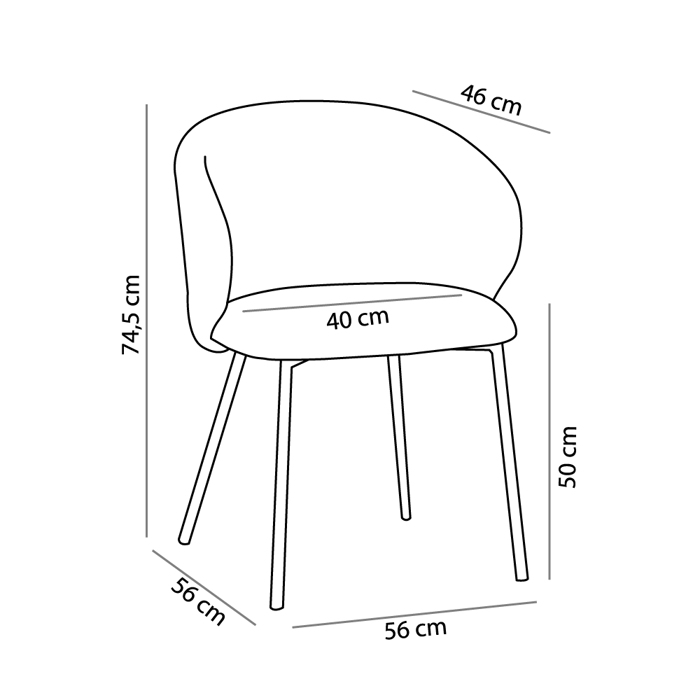 Liberta - Maison KIRA Karekla Terracotta 56x56x74.5cm 03-1059