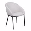 Liberta-Maison Carmen Karekla Poluthrona Cream Mavro Mat 59x60.5x83.5cm 03-1189