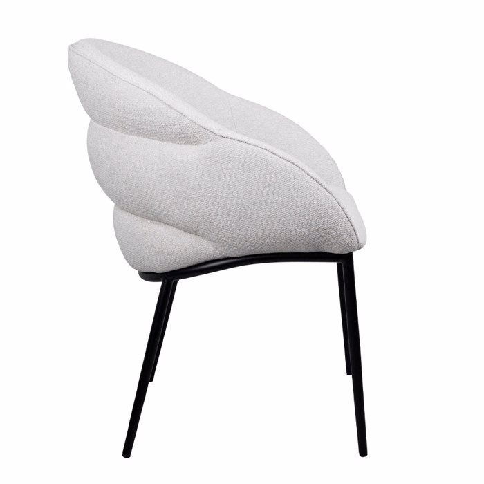 Liberta-Maison Carmen Karekla Poluthrona Cream Mavro Mat 59x60.5x83.5cm 03-1189