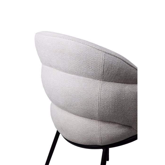Liberta-Maison Carmen Karekla Poluthrona Cream Mavro Mat 59x60.5x83.5cm 03-1189