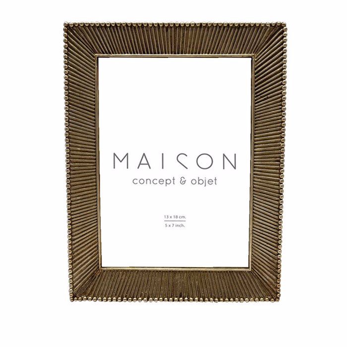 Liberta - Maison RODERICK Korniza Polyresin Xrusi me Gyali 17x2x22cm 031129