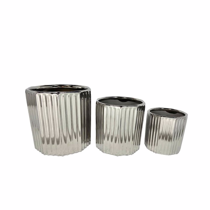 Liberta-Maison Argento Kaspo Set 3tmx 18x18x18cm Keramiko Asimi 032464