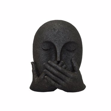 Liberta - Maison SOUS Διακοσμητικό Πρόσωπο Polyresin Μαύρο 14.5x9.5x17cm 034168