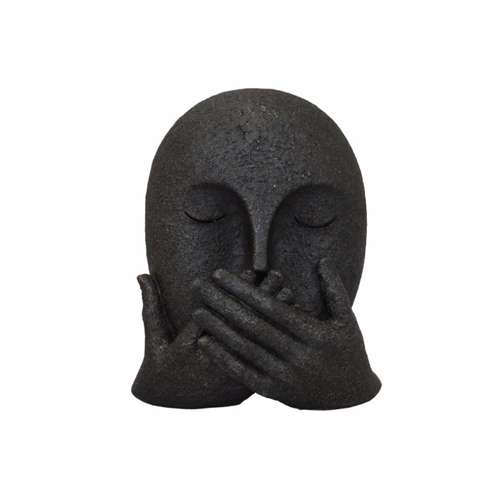 Liberta - Maison SOUS Diakosmitiko Prosopo Polyresin Mavro 14.5x9.5x17cm 034168