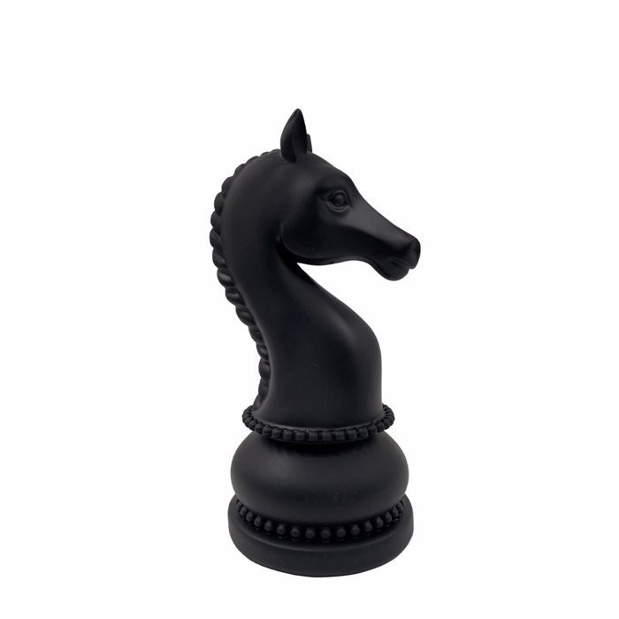 Liberta - Maison KNIGHTLINE Diakosmitiko Pioni Polyresin Mavro 11x10.5x22cm 034494