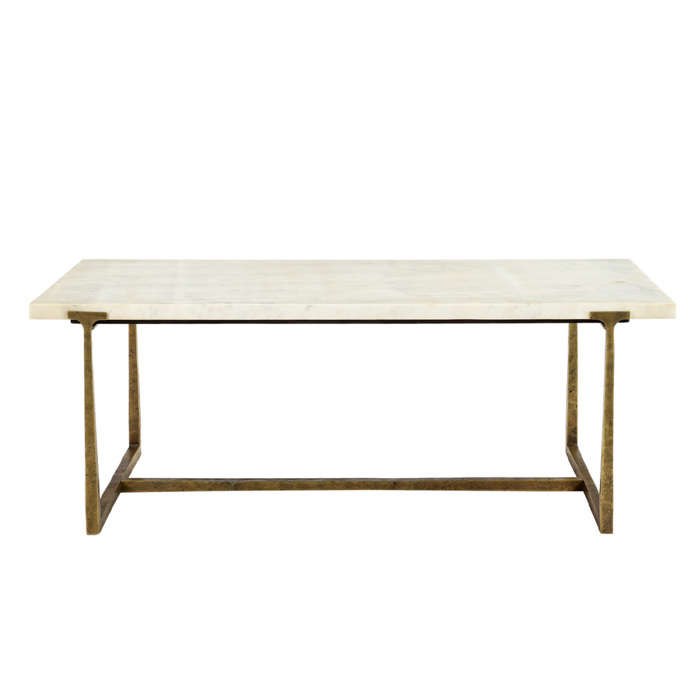 Liberta-Maison Bakari Coffee Table Lefko Brass Antique 122x61x44.5cm 04-0829