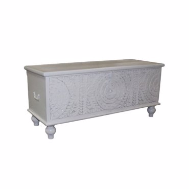 Liberta-Maison Leaf Μπαούλο Λευκό 115x44x50cm 04-1174