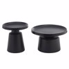 Liberta-Maison Mousse Coffee Table Set 2TEM Mavro Mat 70x70x50cm 04-1432