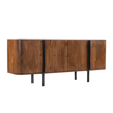 Liberta-Maison Terra Nova Μπουφές 4ΠΟΡΤΕΣ Καρυδι Λευκό Μάρμαρο 180x40x76cm 05-0762
