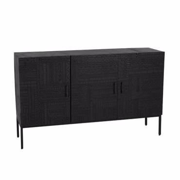 Liberta - Maison AZTEC Μπουφές Μαύρος με 3 Πόρτες 150x40x90cm 05-0796