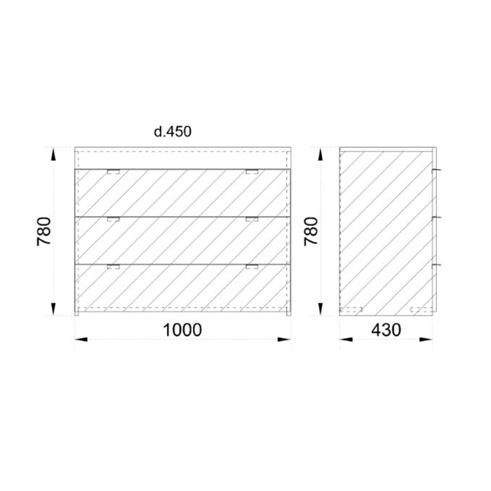 Liberta - Maison MY BOX Surtariera Sonoma Skouro/Lefko High Gloss me 3 Surtaria 105x45x78cm 09-0785