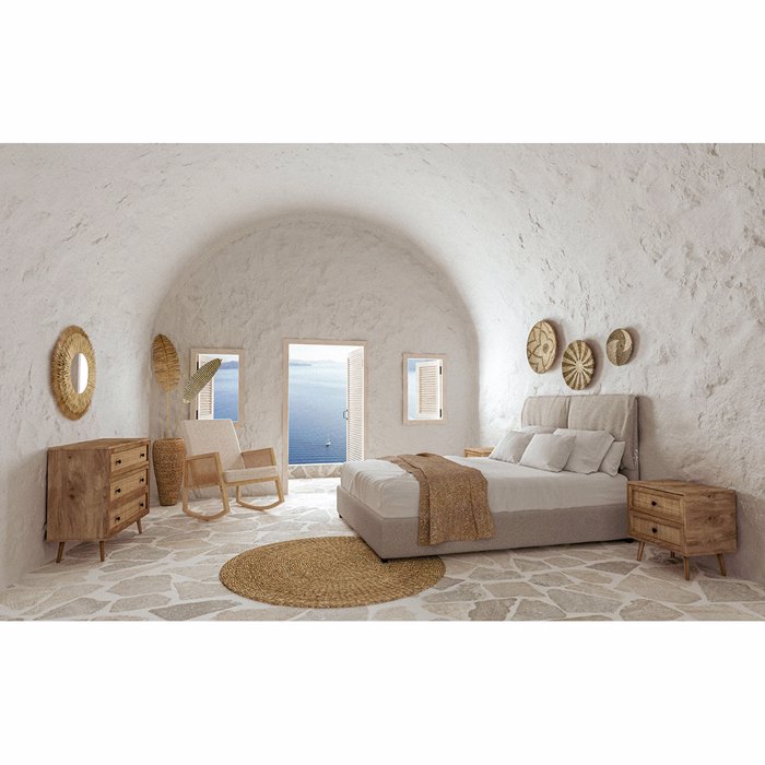 Liberta - Maison AMMOS Komota Fusiki me Rattan me 3 Surtaria 90x39x79cm 09-1234