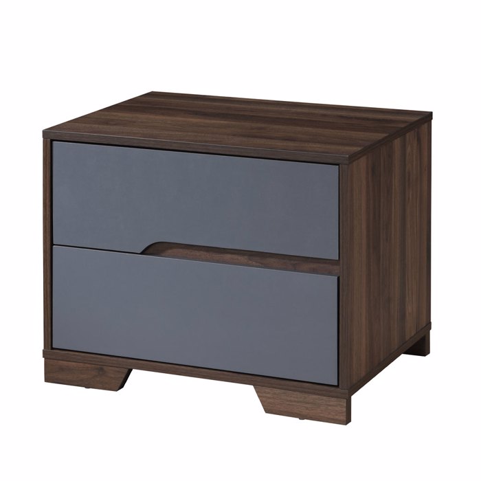 Liberta - Maison GROOVES Komodino Karudi/Ggri me 2 Surtaria 60x45x47cm 09-2045