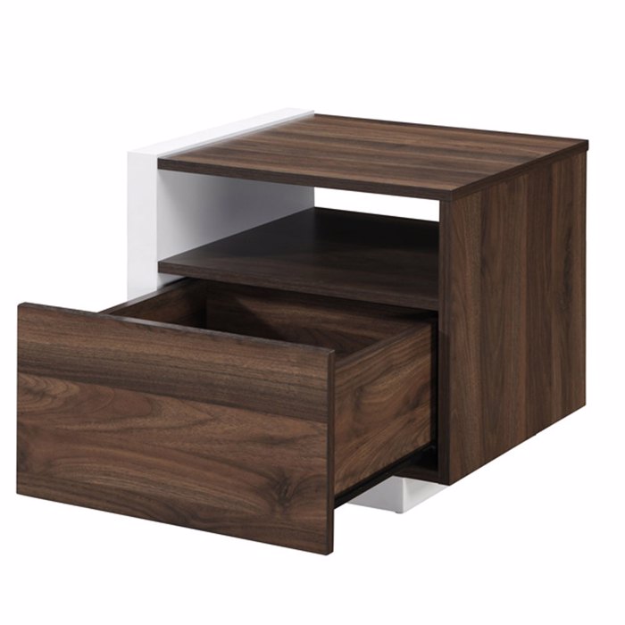 Liberta - Maison DOBLE Komodino Karudi/Lefko me 1 Porta 46x40x43cm 09-2047