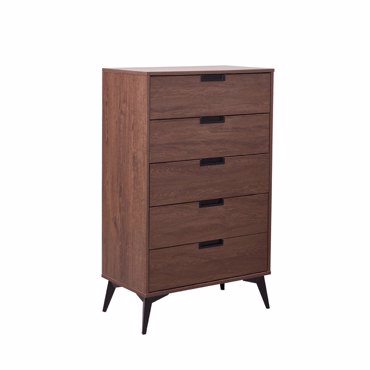 Liberta - Maison NUEZ Συρταριέρα Καρυδί με 5 Συρτάρια 72x39x117cm 09-2134