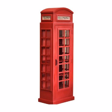 Liberta-Maison London Calling Βιβλιοθήκη Ψηλη Κόκκινο 64x40x180cm 24-0693