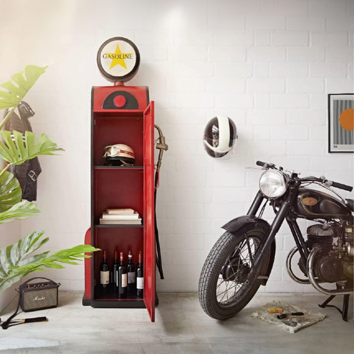Liberta-Maison Gasoline Bibliothiki Psili Kokkino 53x36x193cm 24-0742
