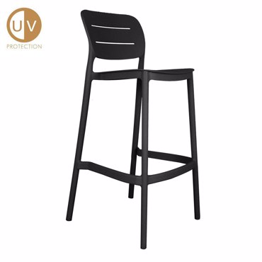 Liberta - Maison ZURICH Σκαμπό Bar Μαύρο 50x48.5x103.5cm 26-0071