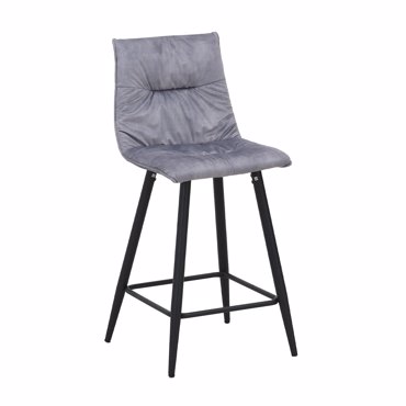 Liberta - Maison LINEA Σκαμπό Bar Γκρι-Silver 42x51x84cm 26-0074
