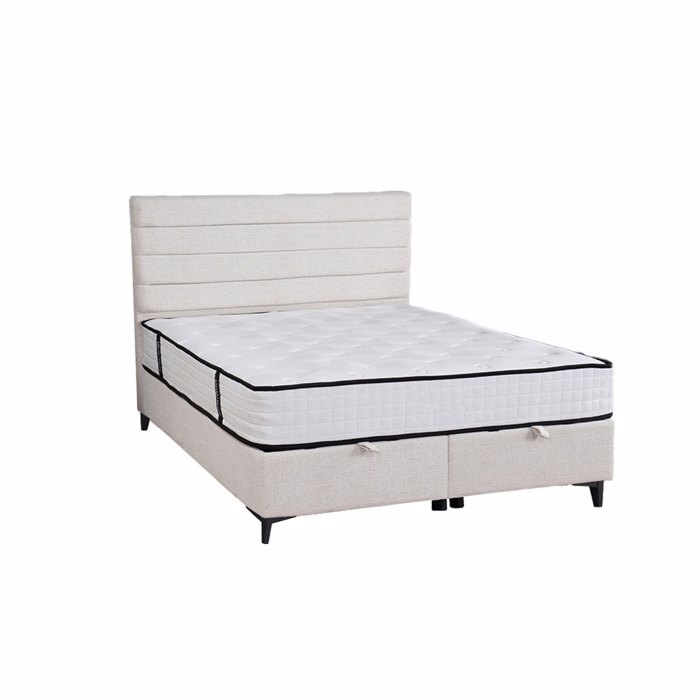 Liberta - Maison UTOPIA Krebati me Apothikeftiko Xoro kai Stroma White Smooth 06-900 207x160x115cm 40-0055