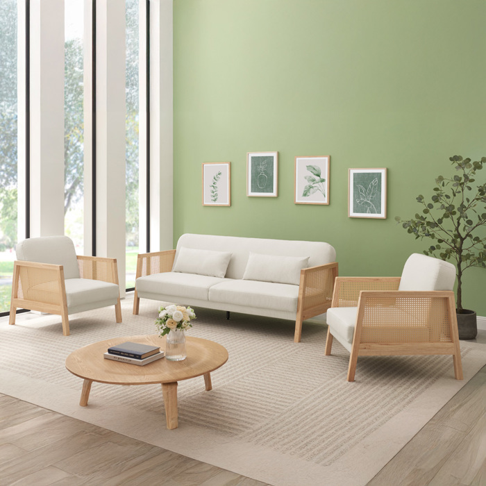 Liberta - Maison AMMOS Trithesios Kanapes Krebati Off White 196x82x81cm 70-0360