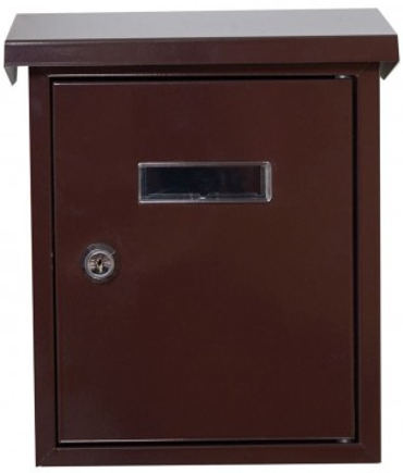 Import Hellas Γραμματοκιβώτιο Μεταλλικό Καφέ 19x6x25.5cm TX-082 BROWN
