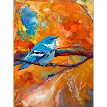Ρόλερ με Ψηφιακή Εκτύπωση 'Blue Feathered' A1108