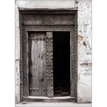 Ρόλερ με Ψηφιακή Εκτύπωση 'Curved Wooden Door' Α1218