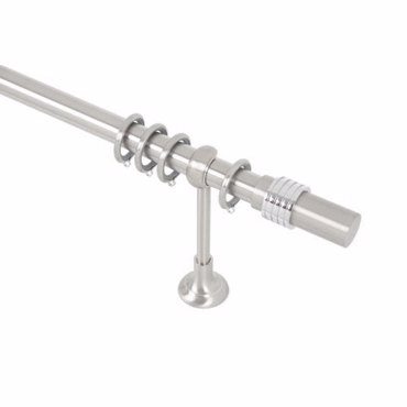 Κουρτινόξυλο φ25 inox m.Line rigato