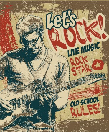 Ρόλερ με Ψηφιακή Εκτύπωση 'Let'S Rock!' E365