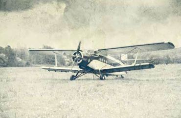 Ρόλερ με Ψηφιακή Εκτύπωση 'Vintage Biplane' E442