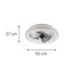 InLight Chilko 36W 3CCT Anemistiras Orofis me LED Fotismo se Ggri Xroma (101000330)