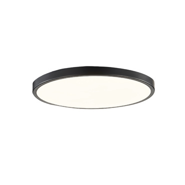InLight Πλαφονιέρα Οροφής LED 24W 3CCT από Μαύρο Μέταλλο και Ακρυλικό Φ30x5cm (42035-D-Black)