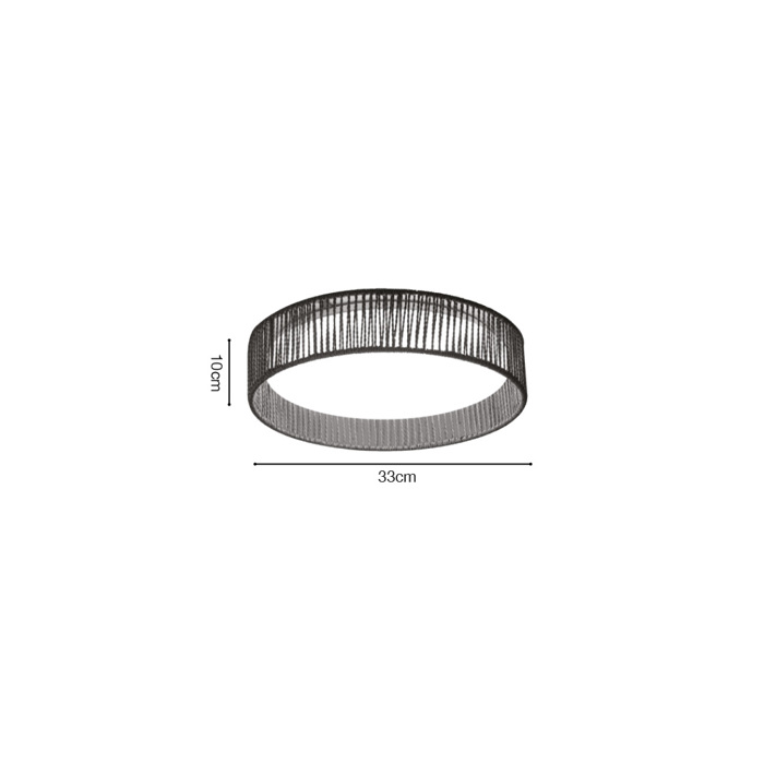 Inlight Plafoniera Orofis LED 24W 3CCT (by switch on base) apo Sxoini kai Akruliko F33cm (42039-C)