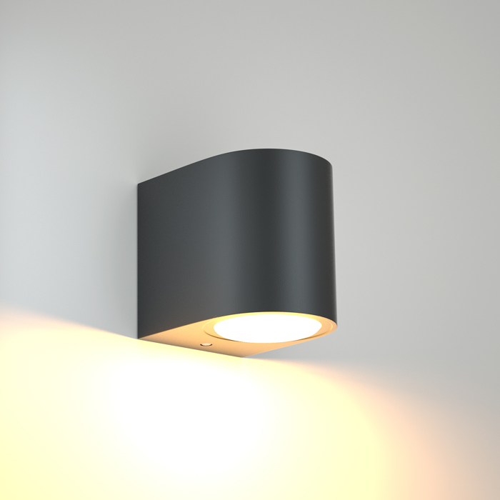 ItLighting Aplika Exoterikou Xorou 'Powell' 1xGU10 Anthraki 9x8cm 80200244