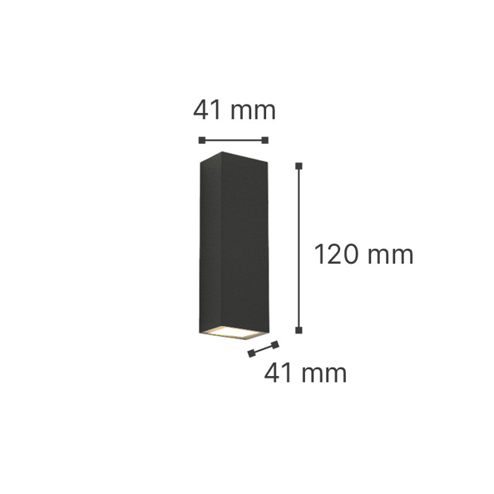 ItLighting Aplika Toixou Anthraki Up-Down 'Lanier' LED 5W/3000K me Ruthmizomeni Desmi 12x4.1cm 80201041