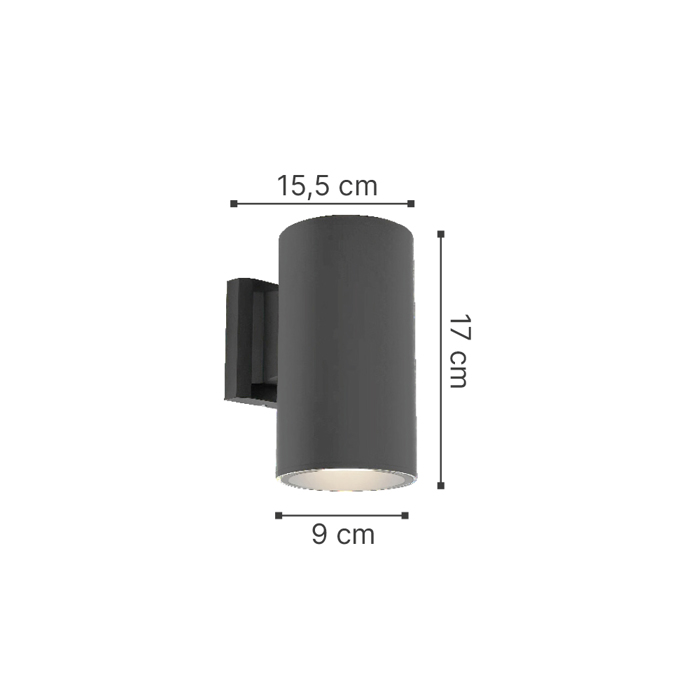 it-Lighting Spot Toixou Up or Down Candler E27 Exoterikou Xorou Ggri (80203734)